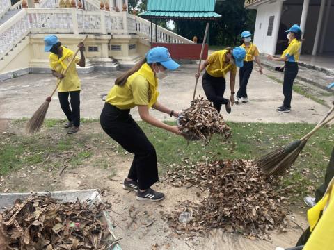 จิตอาสา ณ วัดกทลิวนาราม ตำบลเมืองไผ่ อำเภอกระสัง จังหวัดบุรีรัมย์