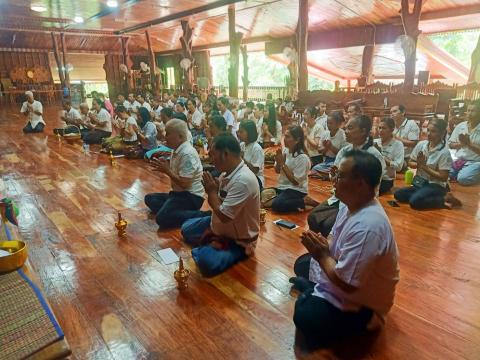 กิจกรรมเสริมสร้างคุณธรรม จริยธรรม สัปดาห์ที่ 2 วัดบ้านแสลงพัน