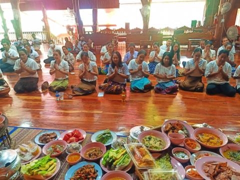 กิจกรรมเสริมสร้างคุณธรรม จริยธรรม สัปดาห์ที่ 2 วัดบ้านแสลงพัน