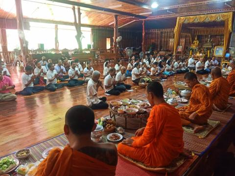 กิจกรรมเสริมสร้างคุณธรรม จริยธรรม สัปดาห์ที่ 2 วัดบ้านแสลงพัน