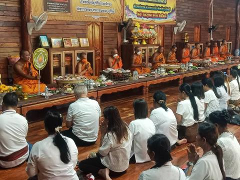 กิจกรรมเสริมสร้างคุณธรรม จริยธรรม สัปดาห์ที่ 2 วัดบ้านแสลงพัน