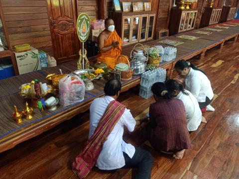 กิจกรรมเสริมสร้างคุณธรรม จริยธรรม สัปดาห์ที่ 2 วัดบ้านแสลงพัน