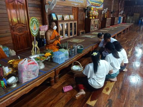 กิจกรรมเสริมสร้างคุณธรรม จริยธรรม สัปดาห์ที่ 2 วัดบ้านแสลงพัน