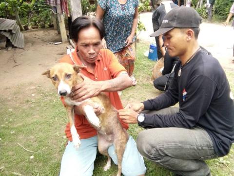 ออกให้บริการฉีดวัคซีนป้องกันโรคพิษสุนัขบ้า ประจำปี 2567