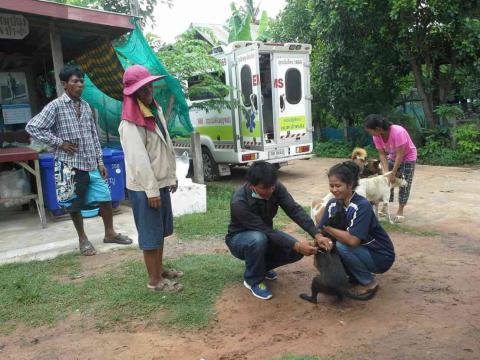 ออกให้บริการฉีดวัคซีนป้องกันโรคพิษสุนัขบ้า ประจำปี 2567